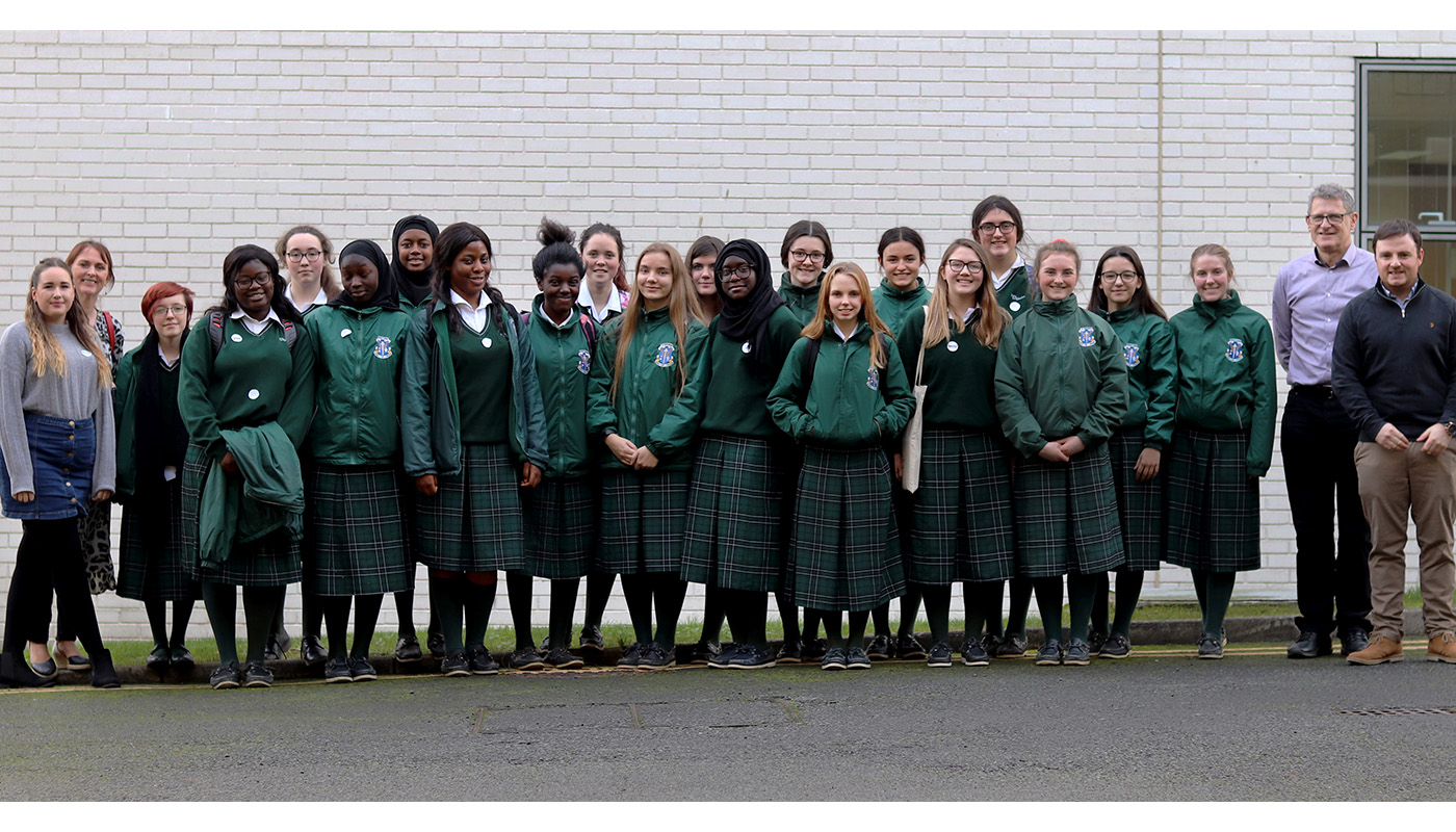 Photo Caption 2: TY students from St Louis Secondary School with staff from DkIT pictured at Entrepreneurship School Week.